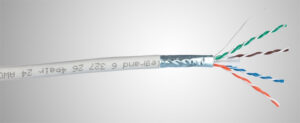 LINKEO UTP kábel CAT6 LSZH, 4 érpár AWG24 F/UTP, fali kábel, réz