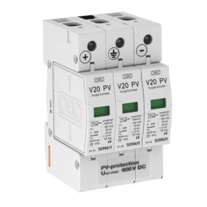 Túlfeszültség levezető V20-C 3-PHFS- 600VDC+TJ távjelzős, napelemes rendszerekhez