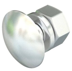Félgömbfejű csavar M10x20mm A4 alátéttel+anyával