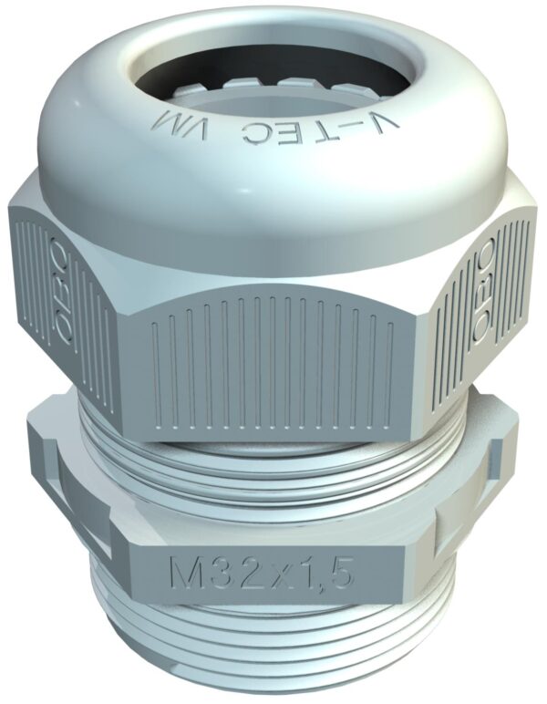 Tömszelence V-TEC M12x1,5 műanyag világosszürke