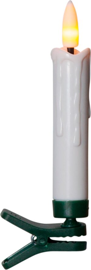 LED gyertya fehér/zöld 10*0,06W 105mm 10ele@