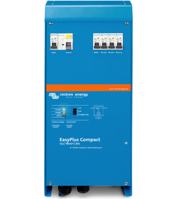 EASYPLUS COMPACT inverter beépített akkumulátortöltővel 12V/1600VA/70A-16A 230V VE.Bus