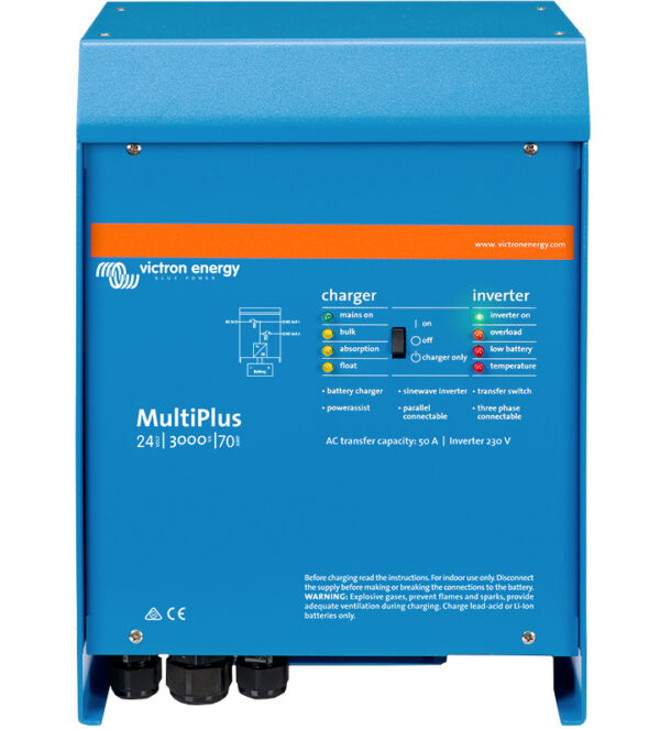MULTIPLUS inverter beépített akkumulátortöltővel 24V/3000VA/70A-50A 230V VE.Bus