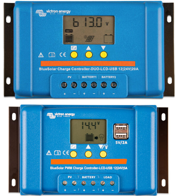 BLUESOLAR PWM-LCD&USB 12/24V-30A töltésvezérlő