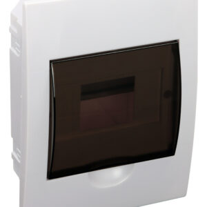 Lakáselosztó süllyesztett 1x6modul+átlátszó ajtó*