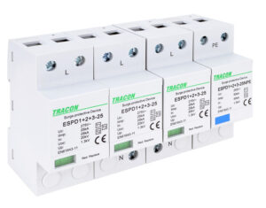 Túlfeszültség levezető T1+T2+T3 AC 3+1P 25A