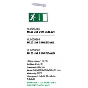 VÉSZVIL.LED MENNY.3h ÁLLANDÓ FELFELE NYÍL