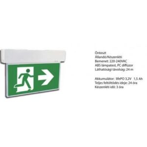 Vészvil. LED 5,5W 3h menny.áll/kész@ mlx jm 210LED IP40
