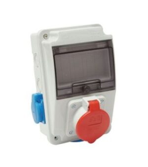 Ipari elosztó védelem nélkül 1x32A5P+2x230V 6 modul IP44