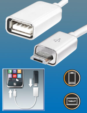 Micro usb otg kábel 16CM usb a alj- micro usb-b dugó