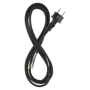EMOS dugós csatlakozóvezeték H05RR-F 3x1mm2, fekete, 3m