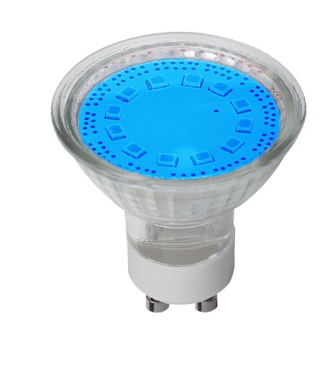 LED GU10 3W kék LED lámpa SMD2835 3W GU10 230V 3000K