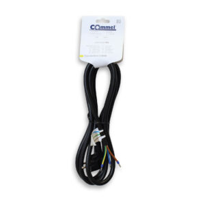 Dugós csatlakozóvezeték H05VV-F 3x2,5mm2, fekete, 3m, 16A