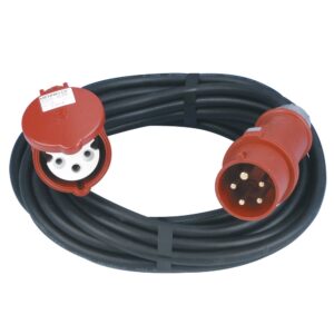 CEE HOSSZABBÍTÓ 10m PVC KÁBELLEL H05VV-F 5x1,5mm2 5pólusú 16A IP44