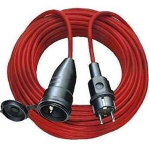 Dugós 20m piros H05RR-F 3x1,5* hosszabítókábel IP44