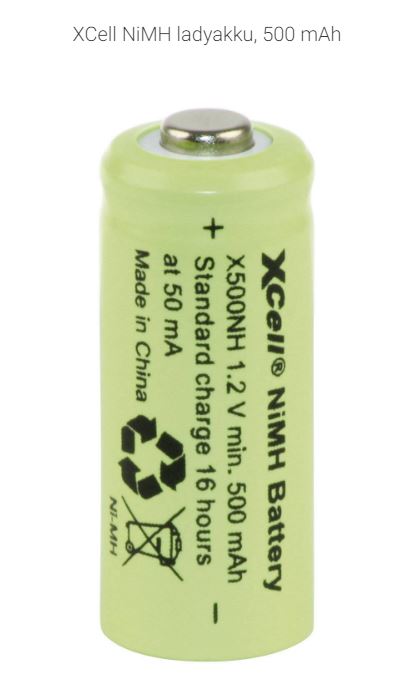 AKKU 1,2V 500mAh LADY NiMH Xcell X500NH, N Xcell X500NH