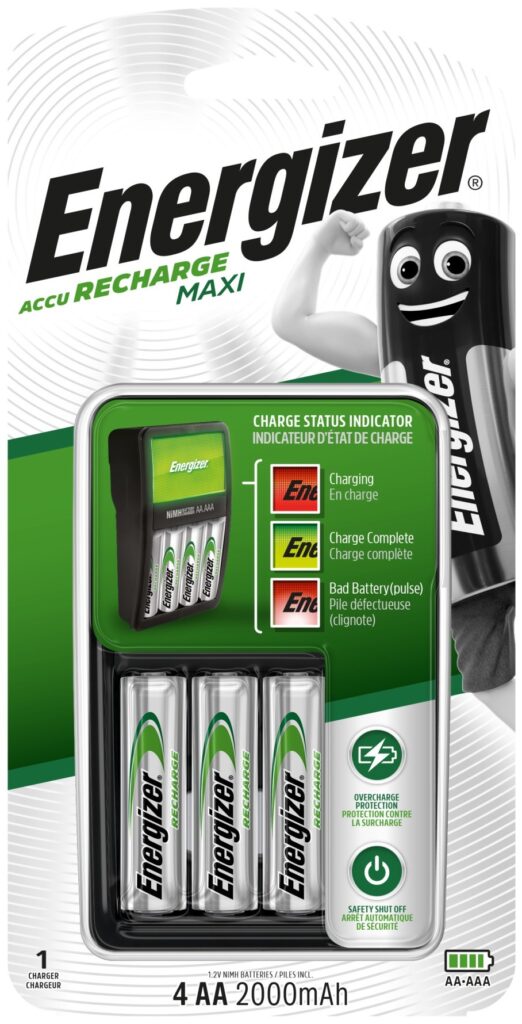 Energizer akkutöltő + 4db 2000mAh AA