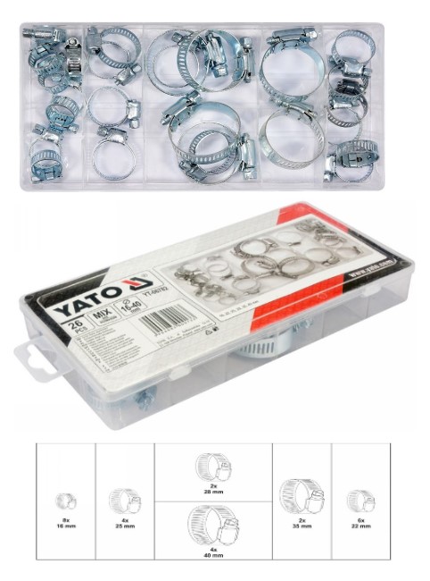 YATO tömlőbilincs klt 26db @