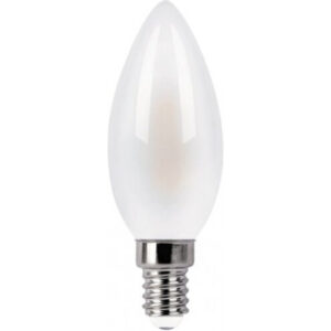 Filament LED E14 gyertya 4W 3000K opál