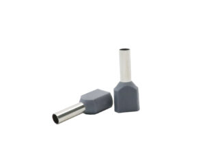 Ikerérvéghüvely 2x4mm2 szürke