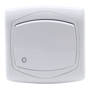 TON N101l nyomókapcsoló lámpajellel fehér