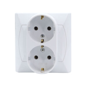 AKCENT dupla földelt dugalj gyermek gyermekvédelmi