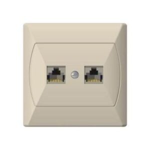 AKCENT kettős isdn aljzat RJ45 krém