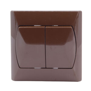 AKCENT alternatív+egypólusú kapcsoló barna