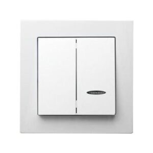 CASTELLA 105J csillárkapcsoló jelzőfényes komplett fehér