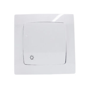 KÁRÓ N101 nyomókapcsoló lámpajellel komplett fehér