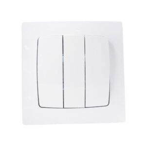 KÁRÓ hármas kapcsoló komplett fehér