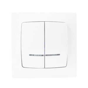 KÁRÓ 105J csillárkapcsoló jelzőfényes komplett fehér