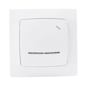 KÁRÓ 106J alternatív kapcsoló jelzőfényes komplett fehér