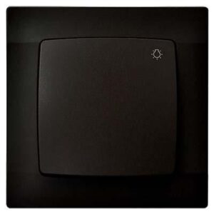 KÁRÓ N101 nyomókapcsoló lámpajellel komplett barna