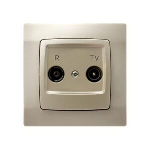 KÁRÓ RTV 2,5-3dB csillagpontos antenna komplett gyöngyház krém