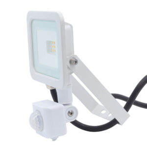 LED fényvető/reflektor mozgásérzékelővel 10W 4000K 900lm fehér, lapos kivitel, előtét nélkül
