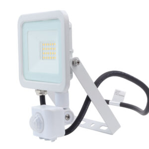 LED fényvető/reflektor mozgásérzékelővel 20W 4000K 1600lm fehér, lapos kivitel, előtét nélkül