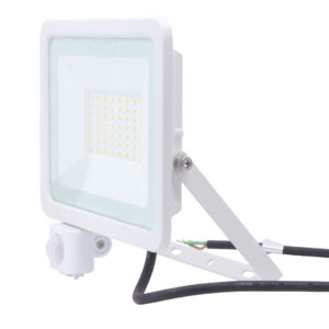 LED fényvető/reflektor mozgásérzékelővel 50W 4000K 3700lm fehér, lapos kivitel, előtét nélkül