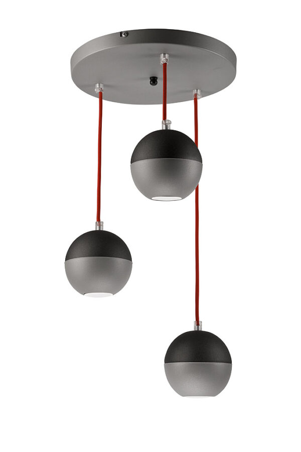 SREBRNY függ.3×15W LED GU10 LM 3.75/A/SREBRNY