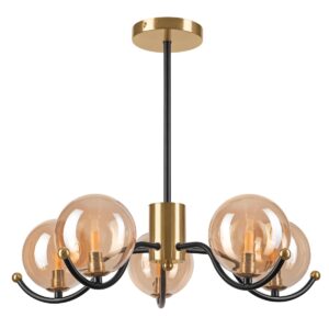 GEORGIA Csillár 5*G9 5W LED LM - 5.217 Fekete/arany