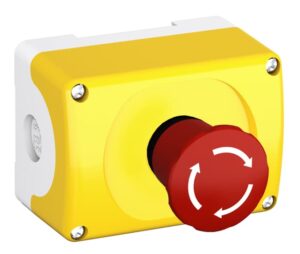 Vészgomb piros+müanyag tokozat 2NC 24 ... 690 V AC/DC