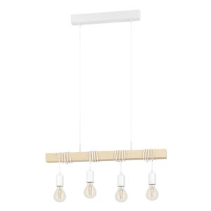 TOWNSHEND Függ.E27 4x60W feh./tölgy 33164 helyett