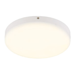 Mennyezeti lámpa matt fehér műanyag , O: 220mm, M: 50mm, tartozék: LED