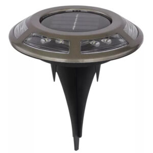 Szolár leszúrható lámpa fém rozsdamentes@ acél fekete/réz színű IP44 1