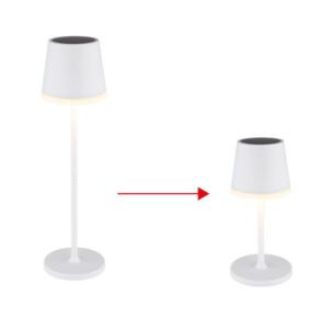 SOLAR LÁMPA, FÉM FEHÉR, MŰANYAG@ FEKETE, MŰANYAG FEHÉR, MŰANYAG