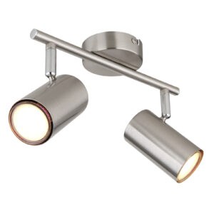 SPOTLÁMPA FÉM NIKKEL MATT, KRÓM, HX SZXM: 250X100X135MM, 2X GU10 25W 23