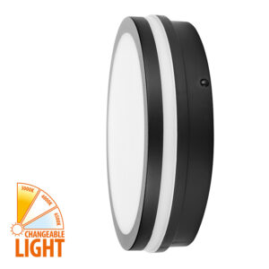 LED menny. 18W 240V pir IP54 fekete