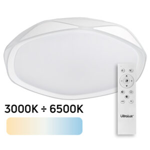 ULTRALUX LED mennyezeti lámpa távirányítóval 72W 5500Im