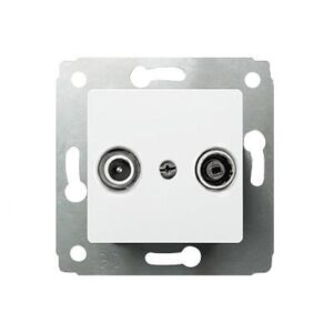 CARIVA TV/R csatlakozóaljzat végzáró 1dB keret nélkül fehér