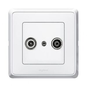 CARIVA TV/R csatlakozóaljzat 1dB komplett fehér